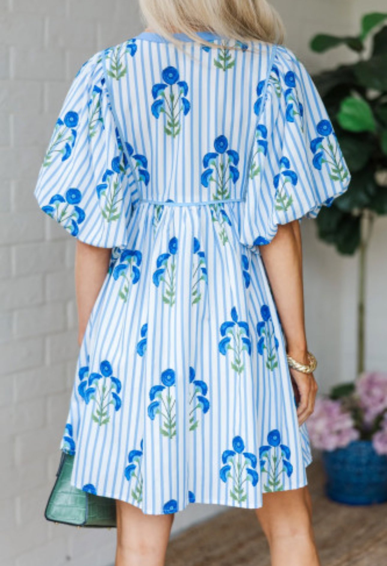 LAKYN BLUE FLORAL MINI DRESS