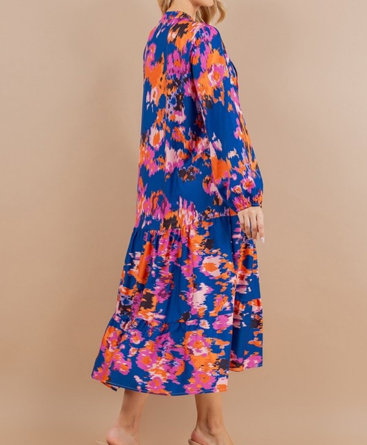 DANNY ABSTRACT MIDI DRESS
