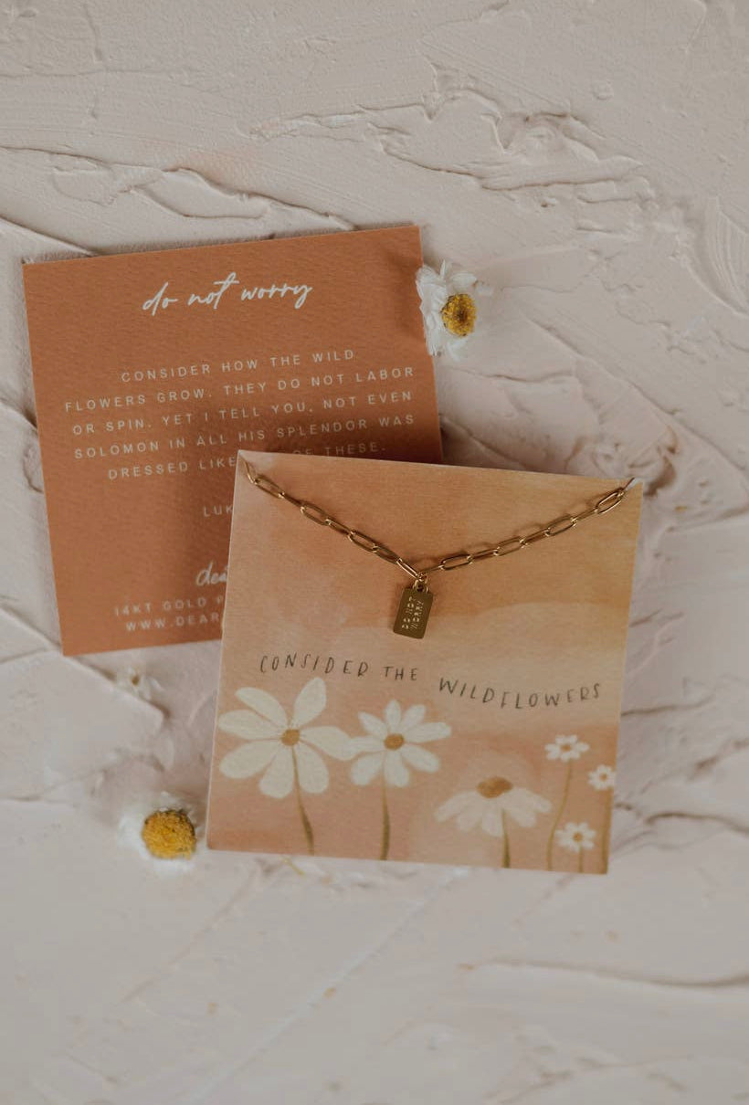 DO NOT WORRY MINI TAG SCRIPTURE NECKLACE